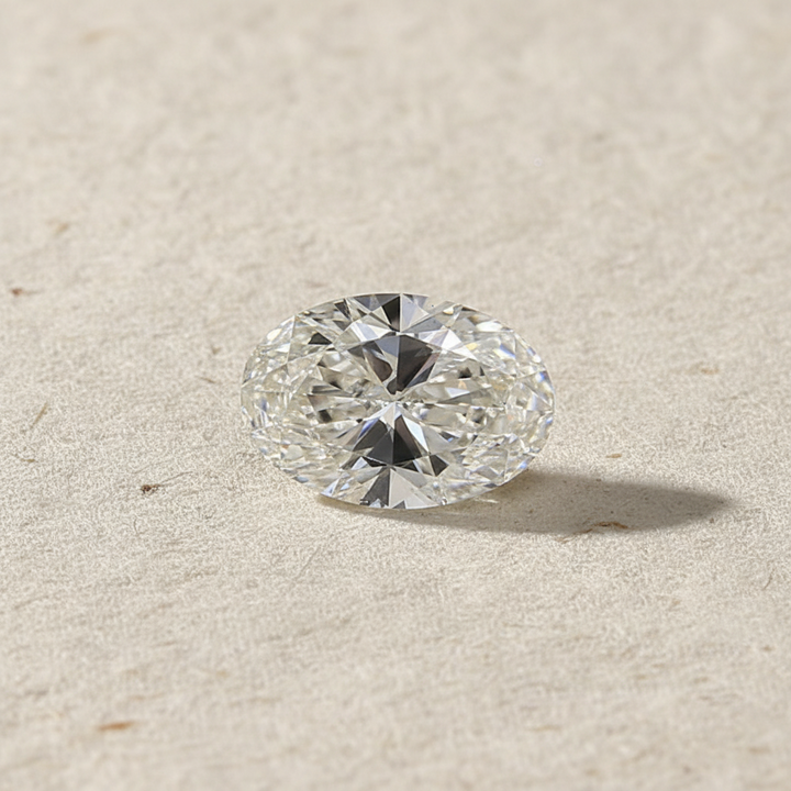 2,87 Karat ovaler, im Labor geschliffener Diamant, VS2/G
