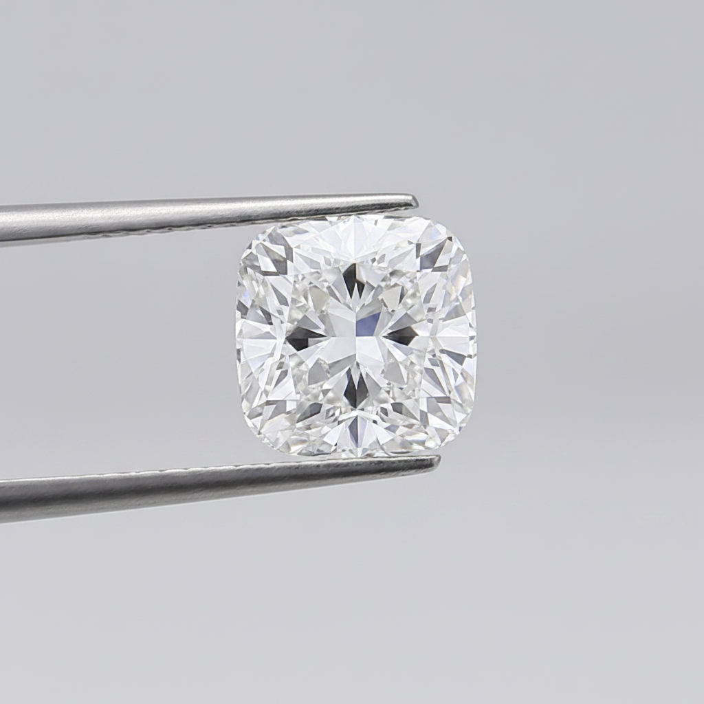 Diamant cultivé en laboratoire taille coussin de 2,90 carats, VVS2/F