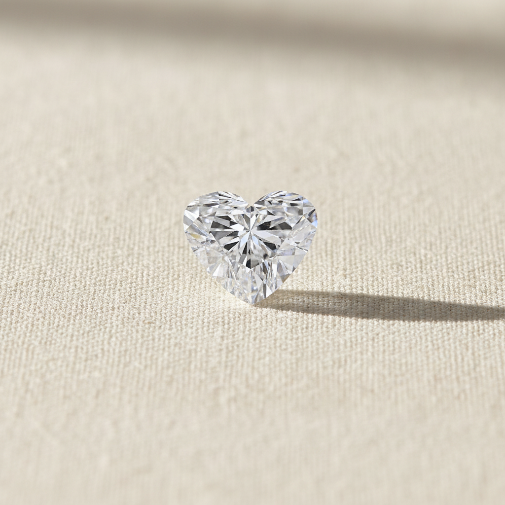 2.90 Carat Heart Cut Lab Grown Diamond VS1 E Color IGI Certified
