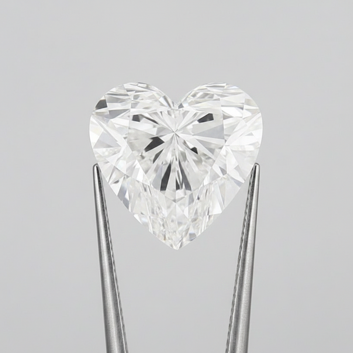 4.03 Carat D VVS2 Heart Shape CVD Lab Grown Diamond IGI Certified
