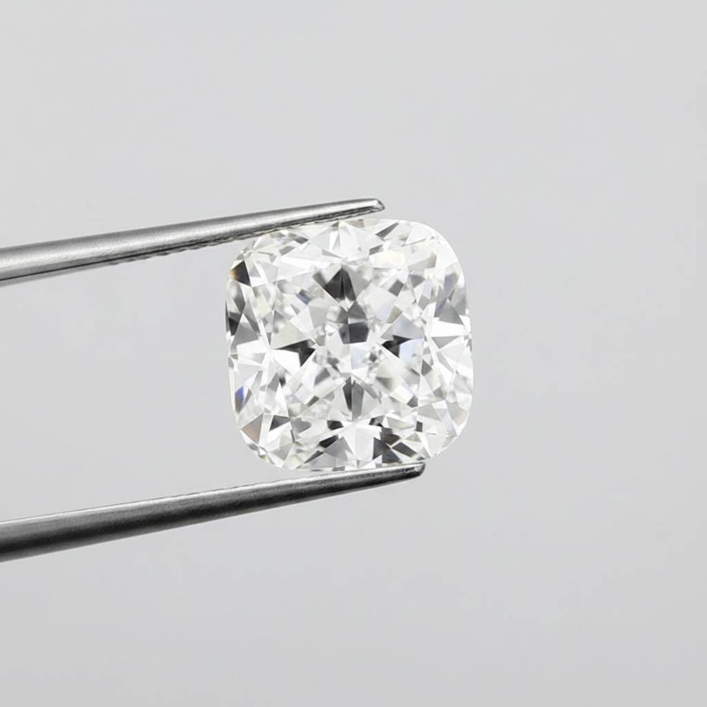 4.07 Carat Cushion Modified Cut Lab Grown Diamond, VVS1/D