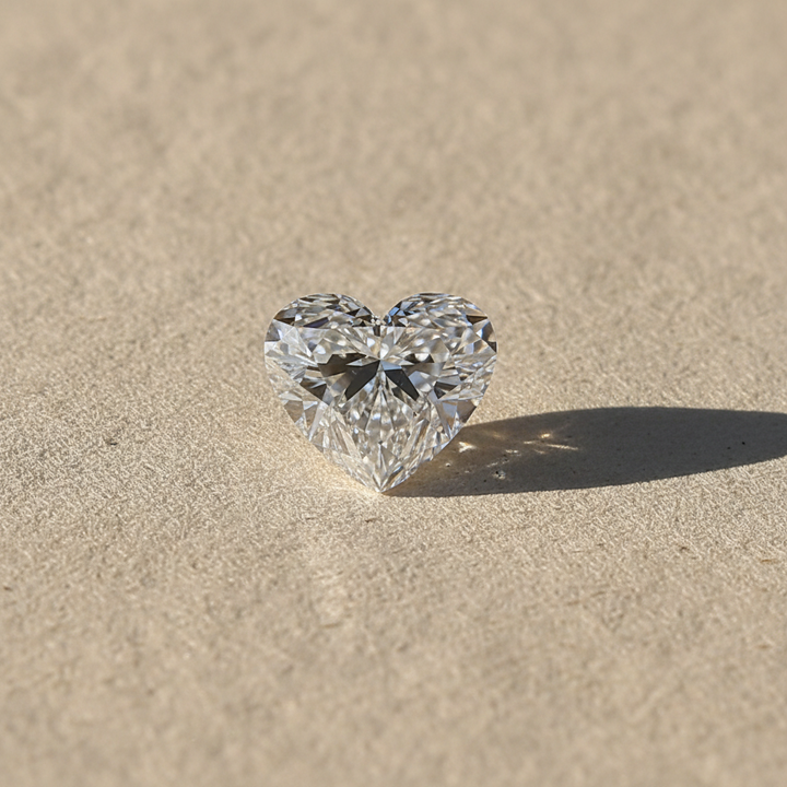 4.01 Carat Heart Cut Lab Grown Diamond, VS1/D