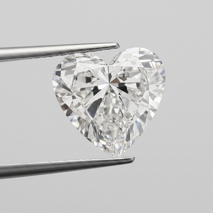 2.00 Carat Heart Cut Lab Grown Diamond VS1 F Color IGI Certified

