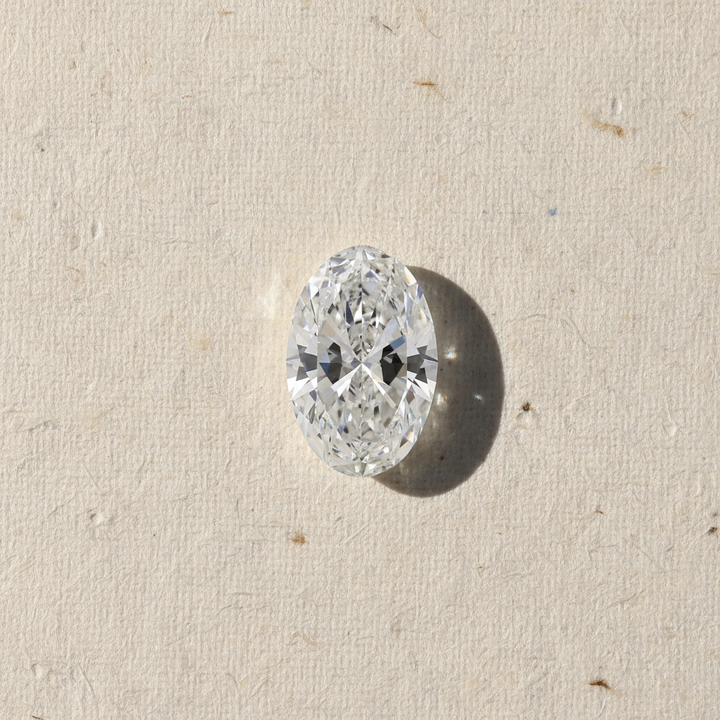 8,08 karaat ovale lab-grown diamant, VS1/F