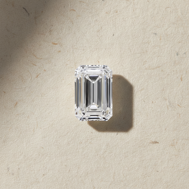 8.13 Carat Emerald Cut Lab Grown Diamond, VVS2/F