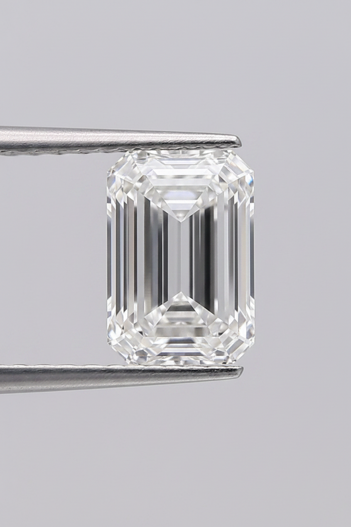 8.13 Carat Emerald Cut Lab Grown Diamond, VVS2/F