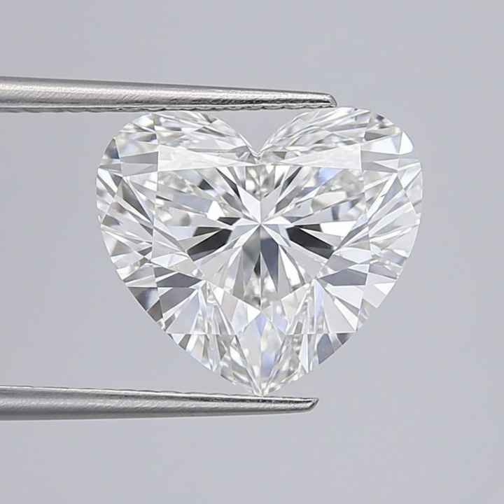 5.05 Carat F VS1 Heart Shape CVD Lab Grown Diamond IGI Certified
