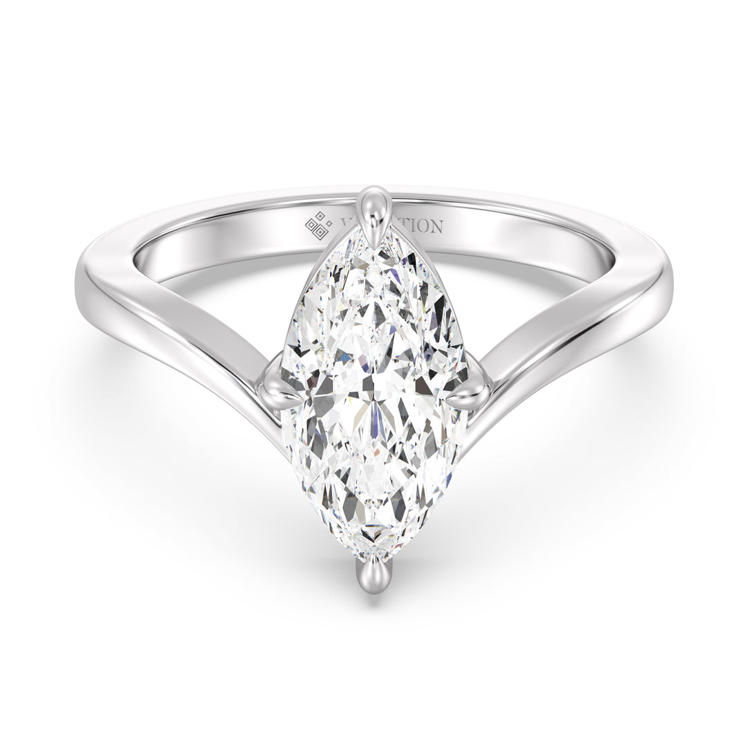 2 Ct Marquise Solitaire Engagement Ring with IGI Certified Diamond