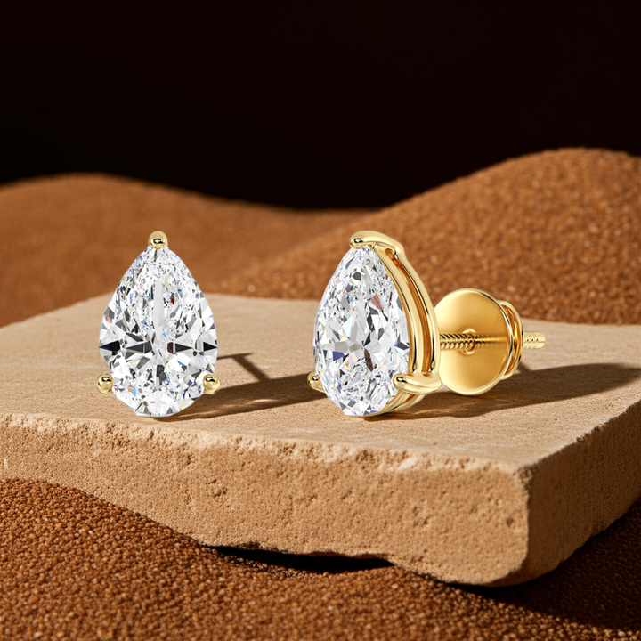 Pear Stud Earrings