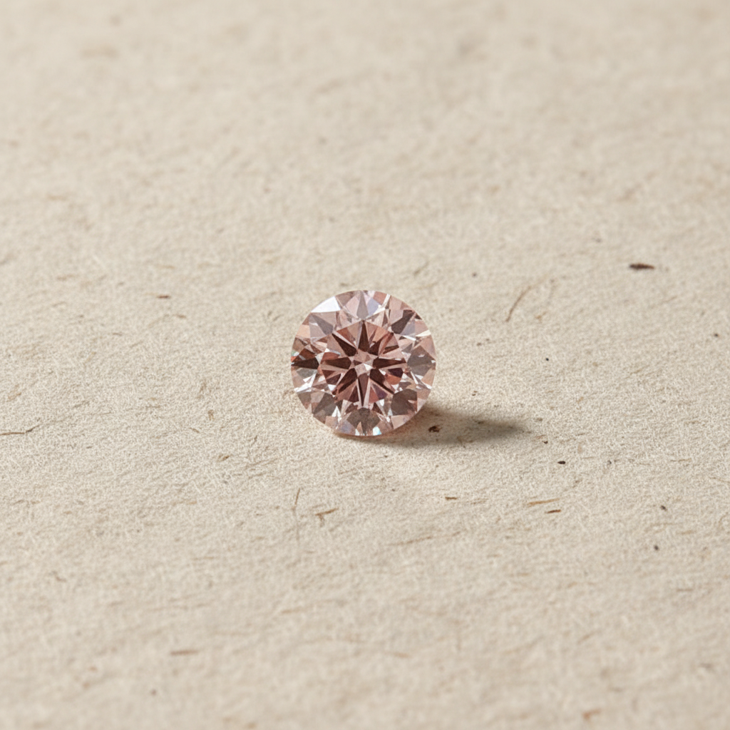3.00 Carat Round Fancy Intense Pink Lab Grown Diamond VS1 IGI Certified