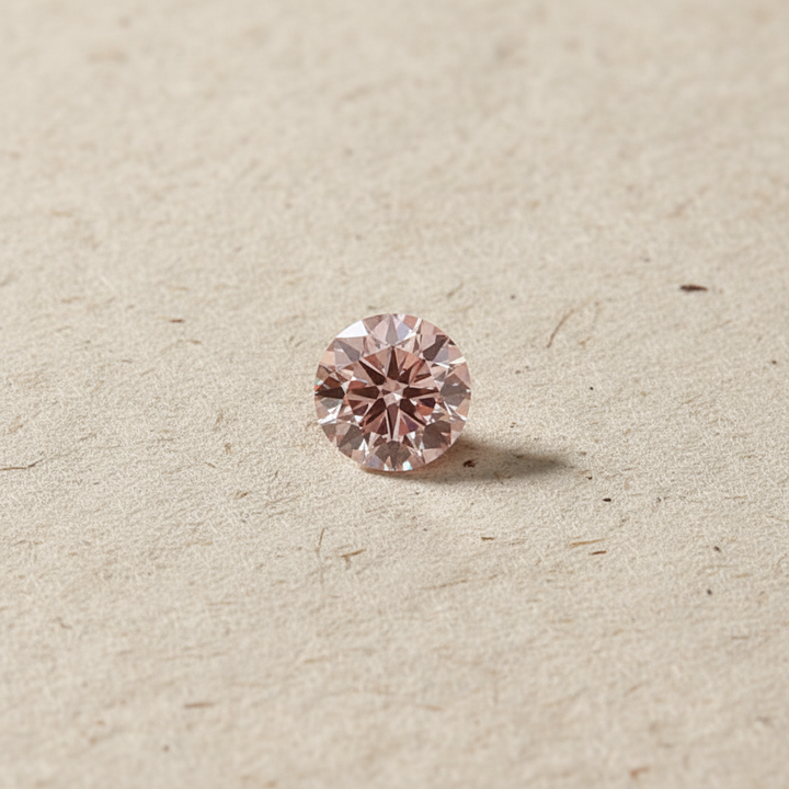 3.00 Carat Round Fancy Intense Pink Lab Grown Diamond VS1 IGI Certified