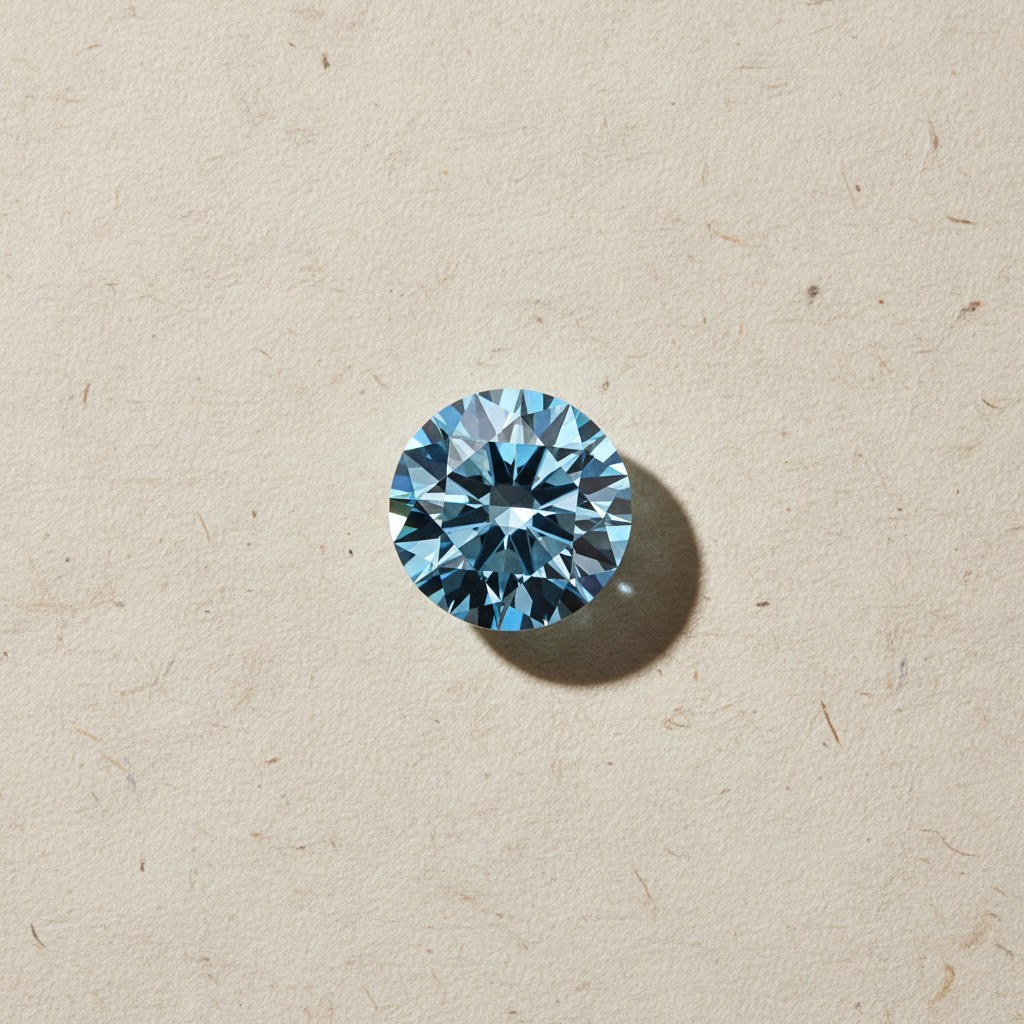 3.00 Carat Round Fancy Vivid Blue Lab Grown Diamond VVS2 IGI Certified