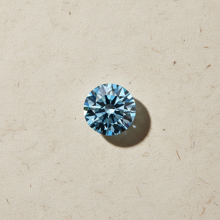 3.00 Carat Round Fancy Vivid Blue Lab Grown Diamond VVS2 IGI Certified