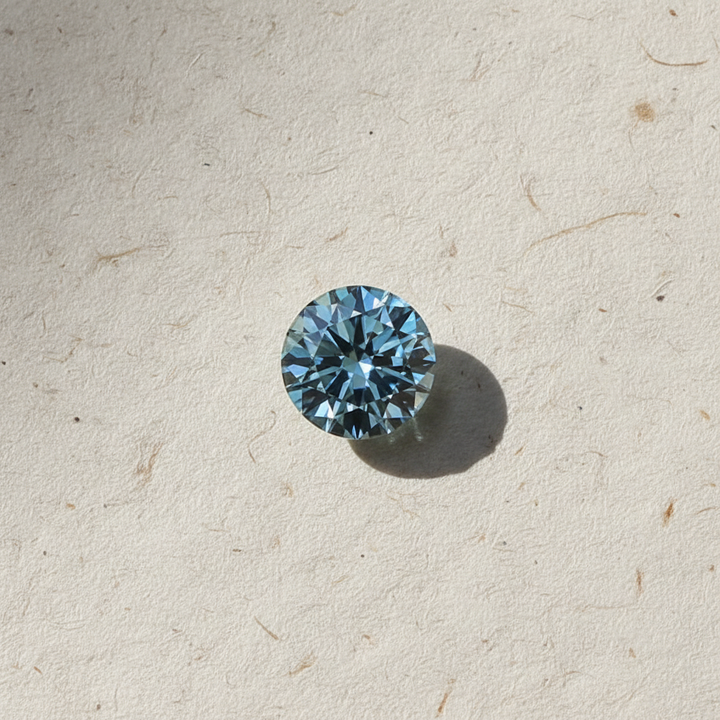 3.02 Carat Round Fancy Vivid Blue Lab Grown Diamond VS2 IGI Certified