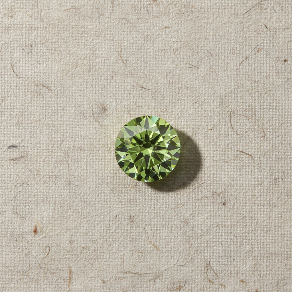 3.03 Carat Round Fancy Vivid Green Lab Grown Diamond VS1 IGI Certified