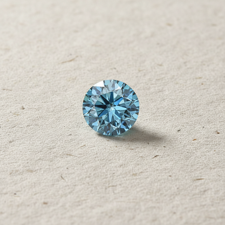 3.04 Carat Round Fancy Vivid Blue Lab Grown Diamond VVS2 IGI Certified