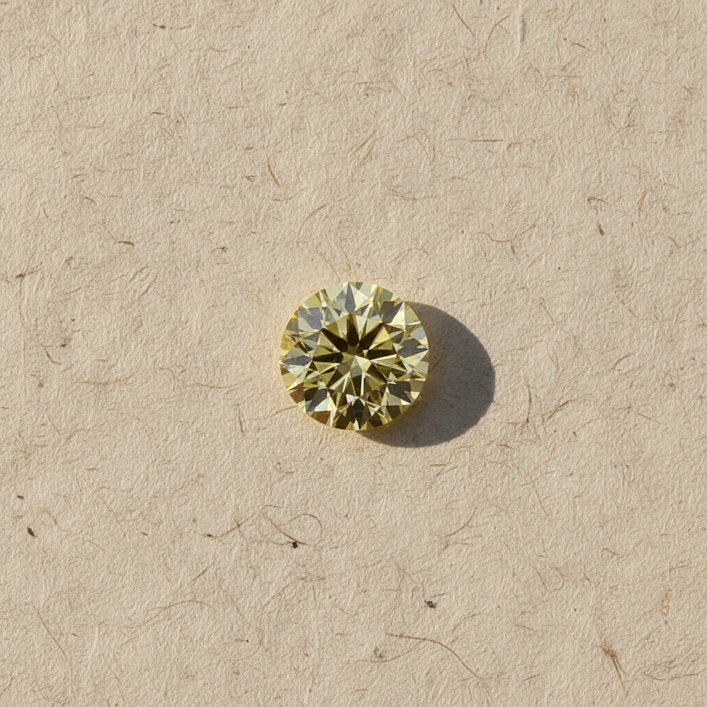3.04 Carat Round Fancy Yellow Lab Grown Diamond VS1 IGI Certified