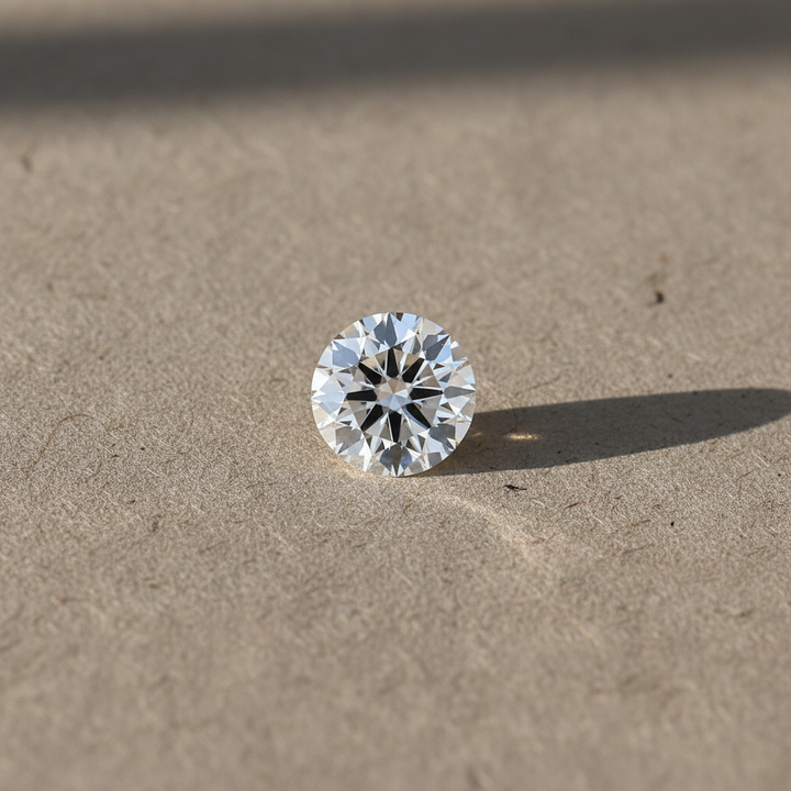 3.07 Carat Round F VVS2 Lab Grown Diamond Ideal Cut IGI Certified