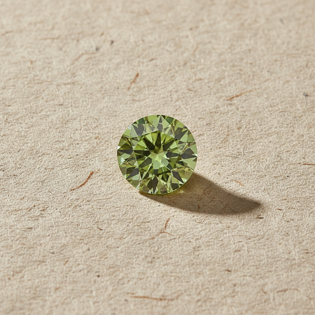 3.07 Carat Round Fancy Vivid Green Lab Grown Diamond VVS2 IGI Certified