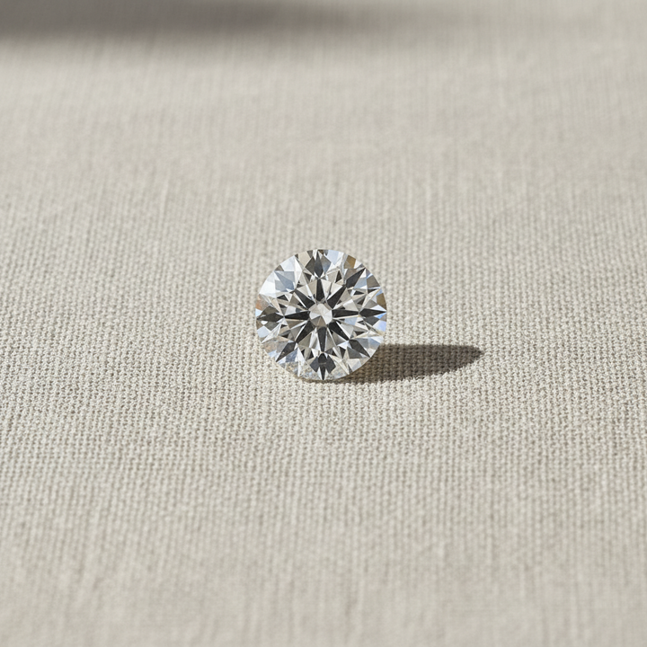 3.09 Carat Round F VVS2 Lab Grown Diamond Ideal Cut IGI Certified