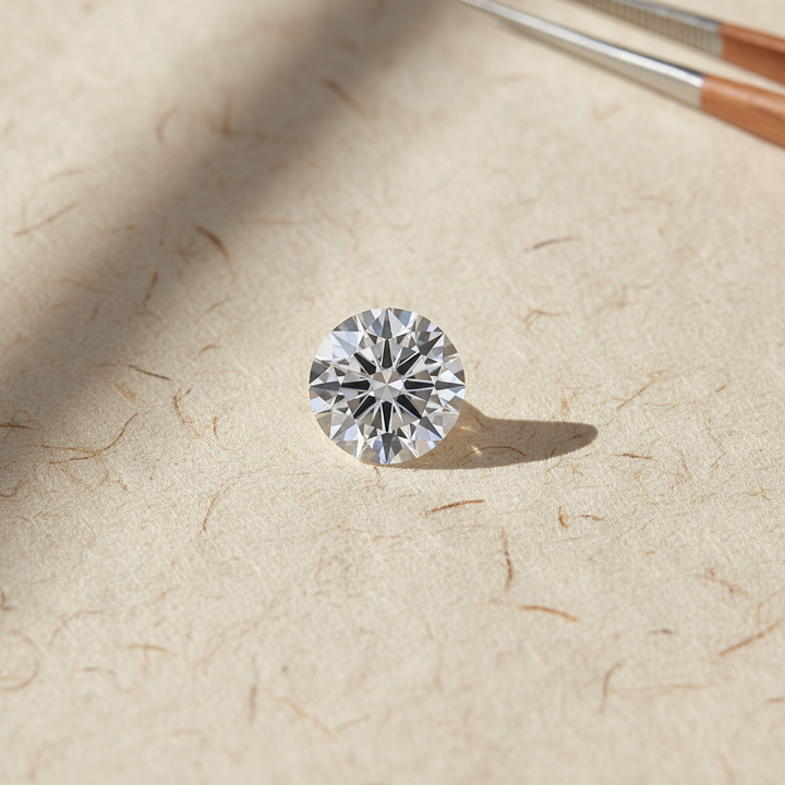 3.18 Carat Round E VS1 Lab Grown Diamond Ideal Cut IGI Certified