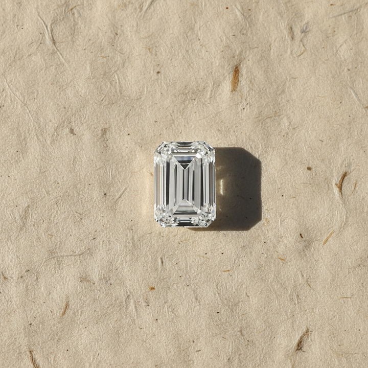 Diamant cultivé en laboratoire taille émeraude de 3,00 carats, VS1/E