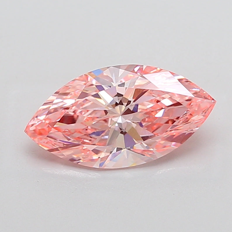 3.00 Carat Marquise Cut Lab Grown Diamond VS1Fancy Vivid Pink