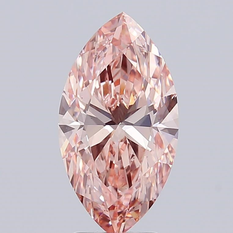 3.00 Carat Marquise Cut Lab Grown Diamond VS2Fancy Vivid Pink