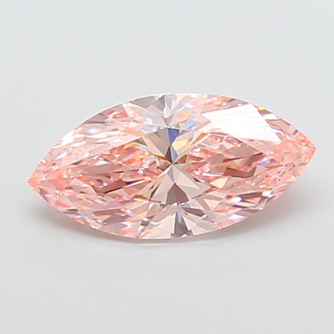 3.00 Carat Marquise Cut Lab Grown Diamond VVS2Fancy Vivid Pink