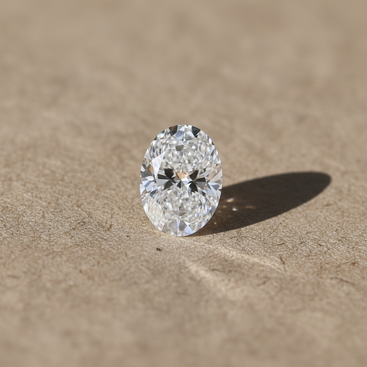Diamant cultivé en laboratoire de taille ovale de 3,00 carats, VS1/D