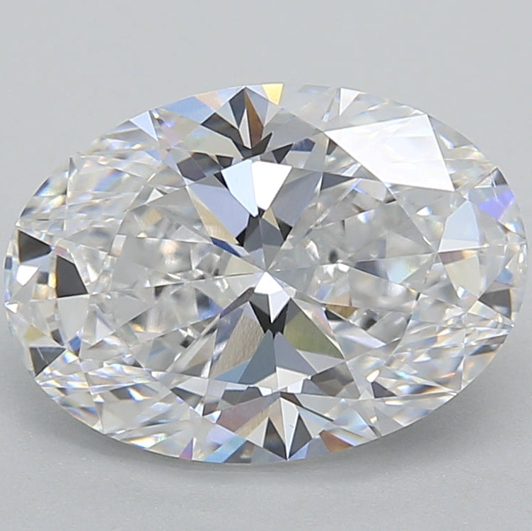 Diamante cultivado en laboratorio de talla ovalada de 3,00 quilates VS1 D