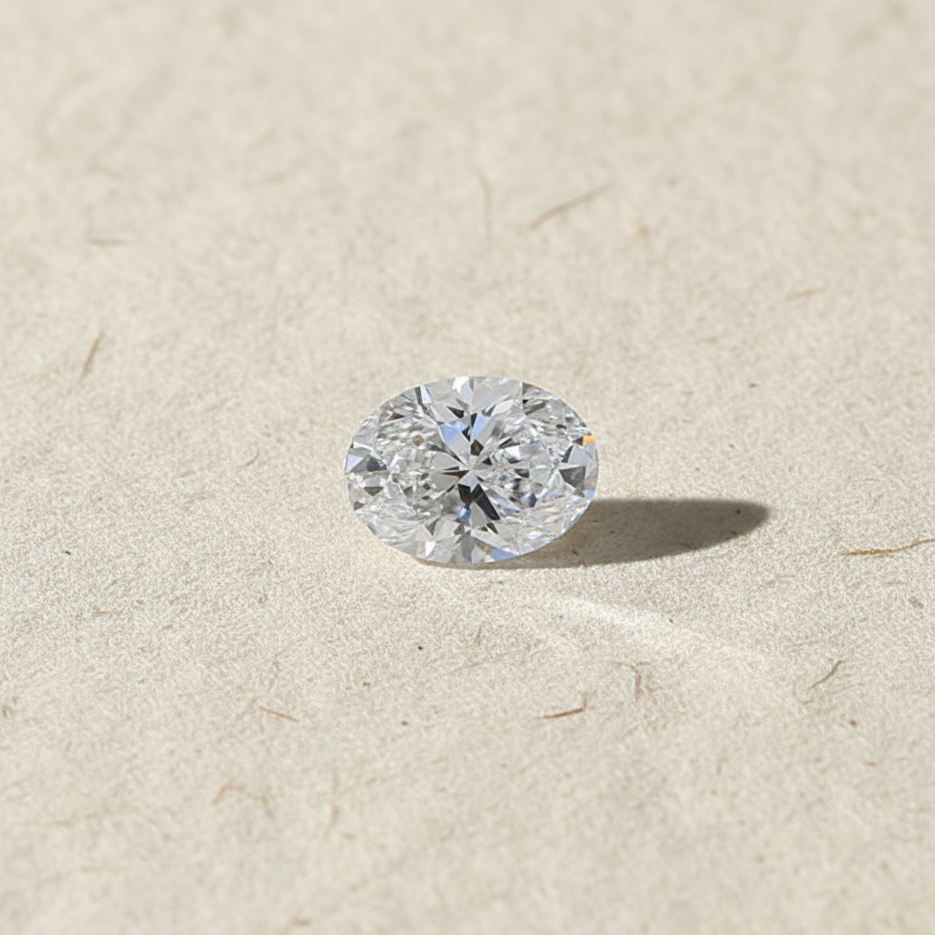 3.00 Carat Oval Cut Lab Grown Diamond, VS1/D