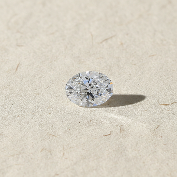 3.00 Carat Oval Cut Lab Grown Diamond, VS1/D