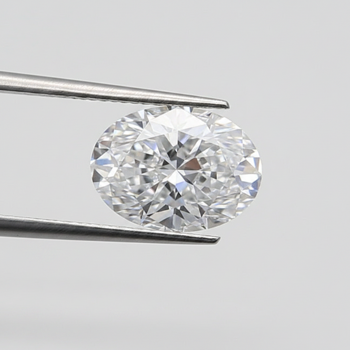 3.00 Carat Oval Cut Lab Grown Diamond, VS1/D