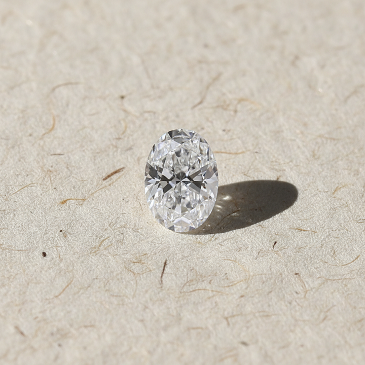 3,00 karaat ovaal geslepen laboratoriumdiamant, VVS2/D