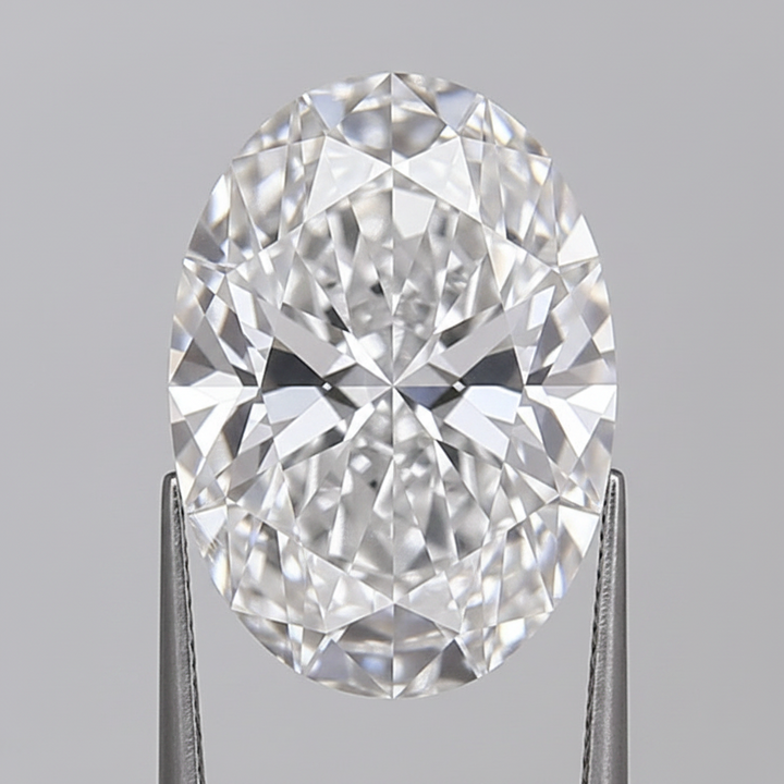 3,00 karaat ovaal geslepen laboratoriumdiamant, VVS2/D