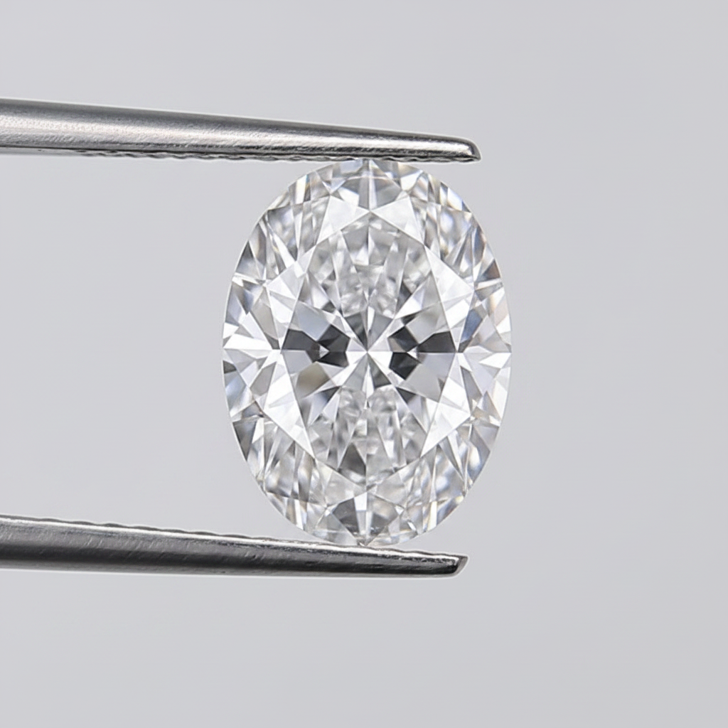 3,00 karaat ovaal geslepen laboratoriumdiamant, VVS2/D