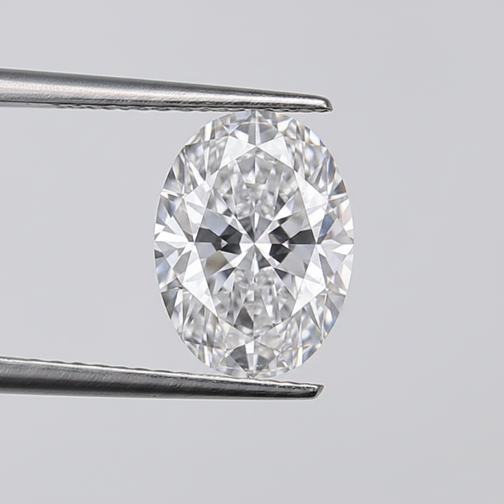 3,00 karaat ovaal geslepen laboratoriumdiamant, VVS2/D