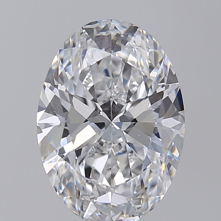 Diamante cultivado en laboratorio de talla ovalada de 3,00 quilates VVS2 D
