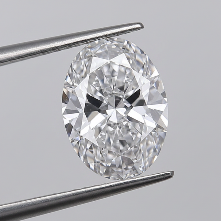 3,00 karaat ovaal geslepen laboratoriumdiamant, VVS2/D