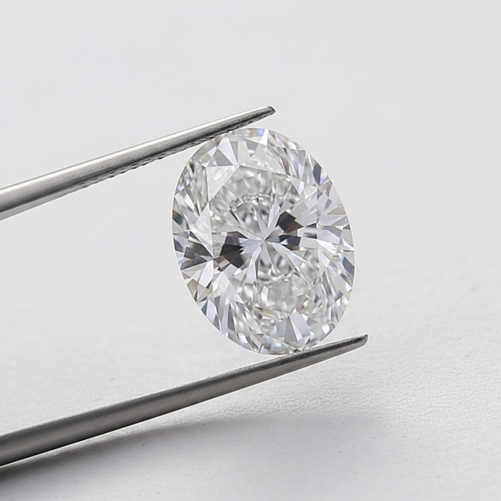 3,00 karaat ovaal geslepen laboratoriumdiamant, VVS2/D