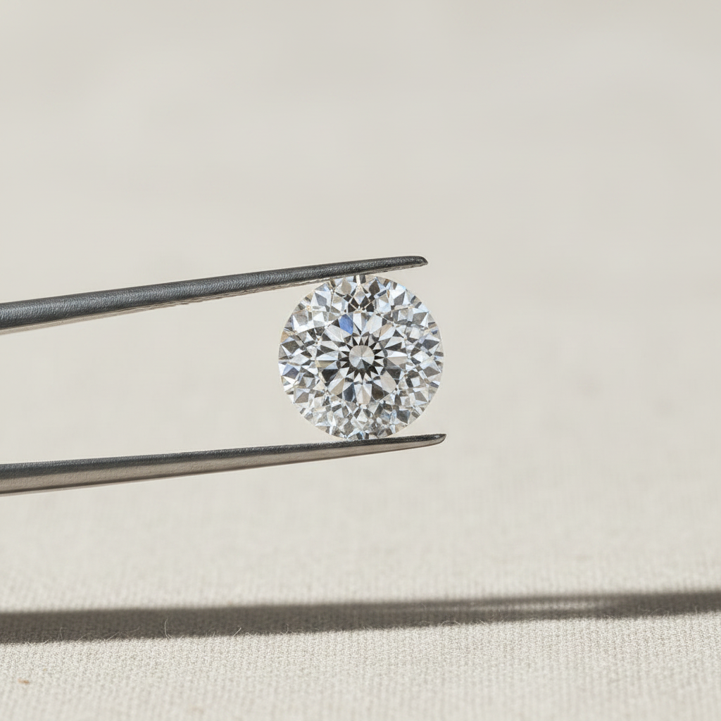 Diamante cultivado em laboratório com lapidação portuguesa de 3,00 quilates, VS2/F