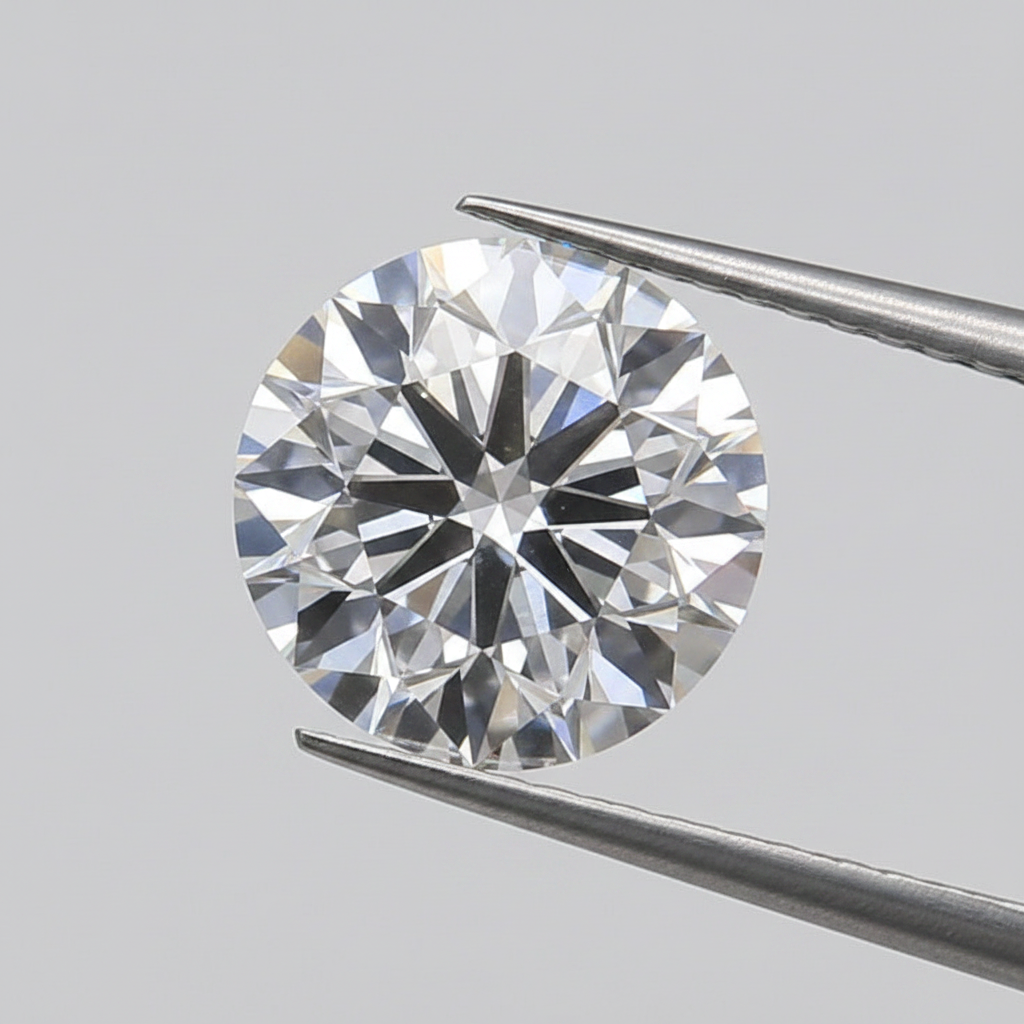 3,00 karaat ronde lab-gegroeide diamant, VVS2/F