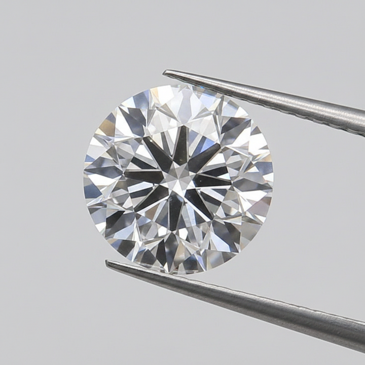 3,00 karaat ronde lab-gegroeide diamant, VVS2/F