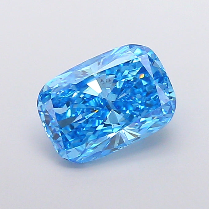3,01 karaat kussen gemodificeerde laboratorium-gegroeide diamant VS2Fancy levendig blauw