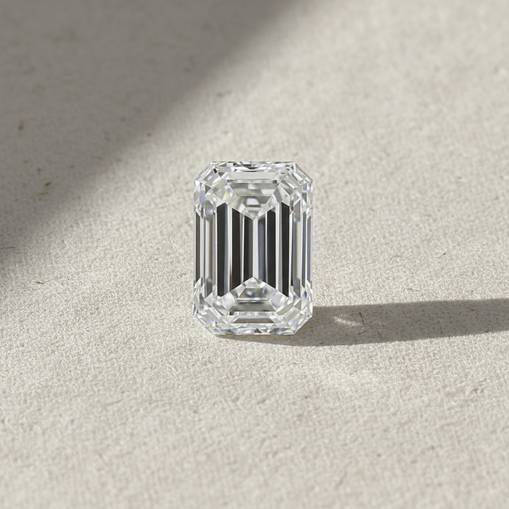 Diamant cultivé en laboratoire taille émeraude de 3,01 carats, VS1/E