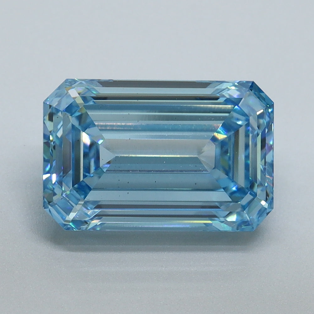 3.01 Carat Emerald Cut Lab Grown Diamond VS2Fancy Intense Blue
