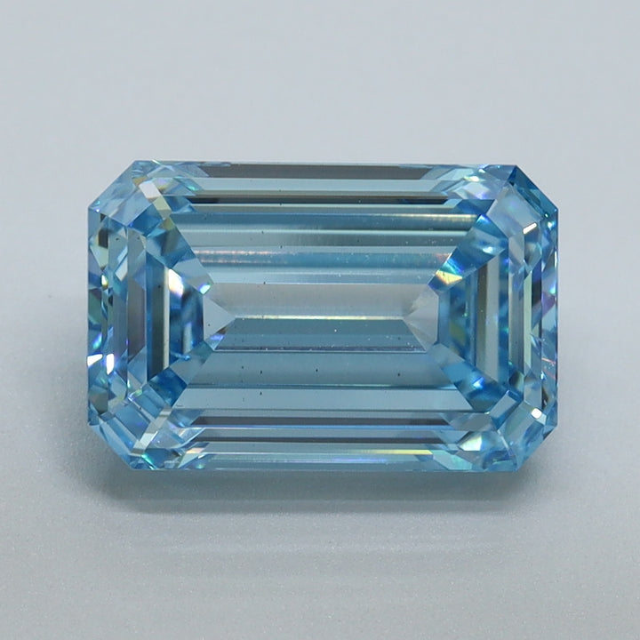 3.01 Carat Emerald Cut Lab Grown Diamond VS2Fancy Intense Blue