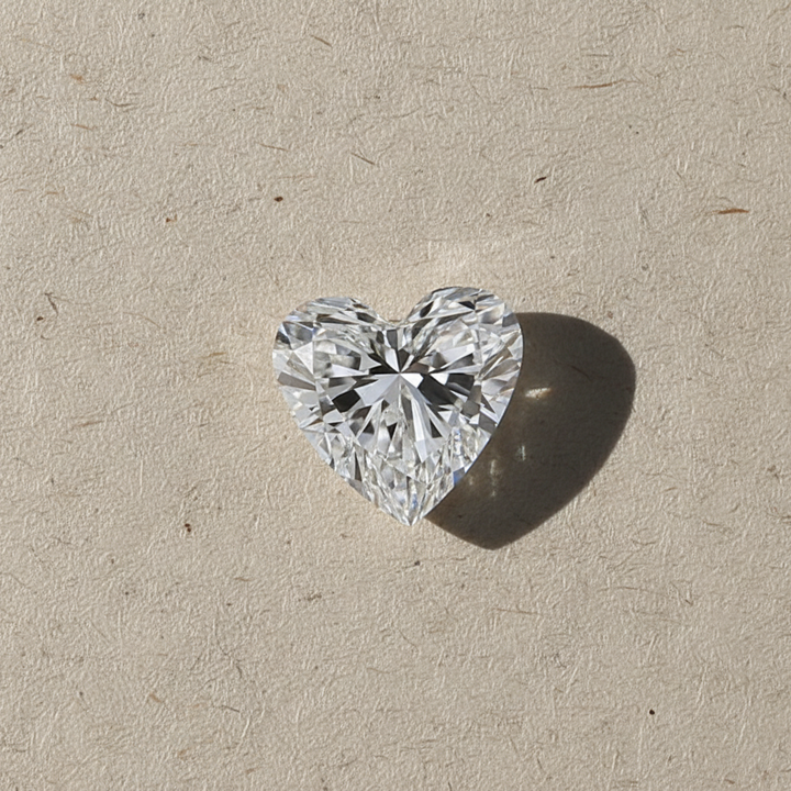 3.01 Carat Heart Cut Lab Grown Diamond VS2 E Color IGI Certified

