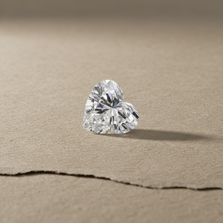 3.01 Carat Heart Cut Lab Grown Diamond VS2 F Color IGI Certified
